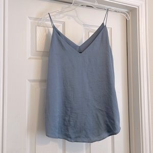 Satin dusty blue Express blouse